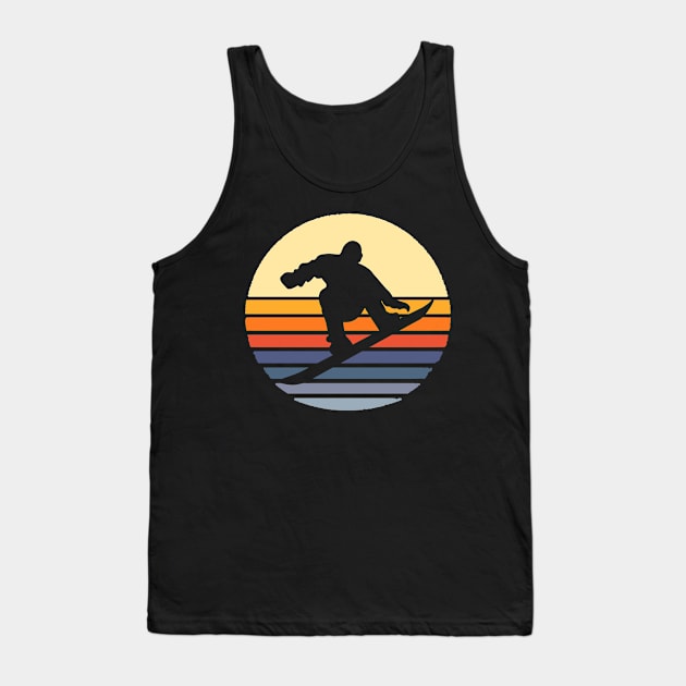 Retro Snowboard Tank Top by funkyteesfunny